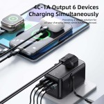 Vyvylabs Explorer Series GaN 4 Ports+AC Fast Charger Travel Adapter 85W A+3C (with Type-C Cable) Black